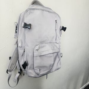 Travel Gray Backpack With Charging